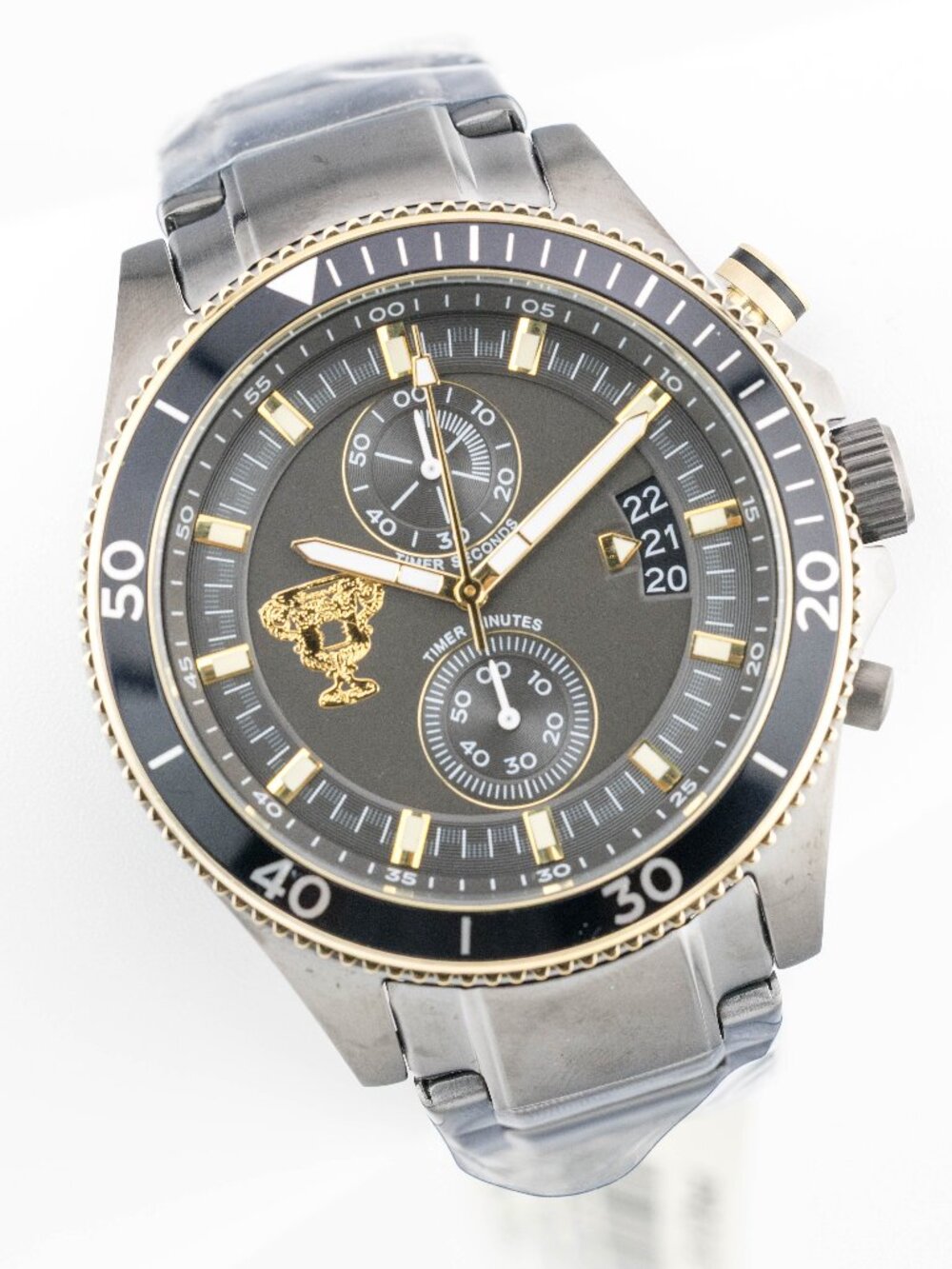 Fossil PR2121 Chronograph Gunmetal NWT Quartz Analog Men's Watch New Battery - Picture 1 of 9